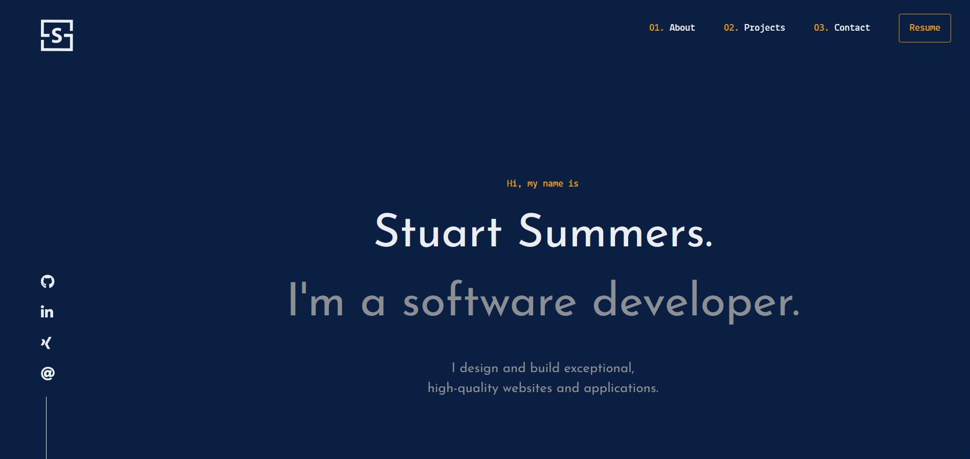 portfolio website screenshot